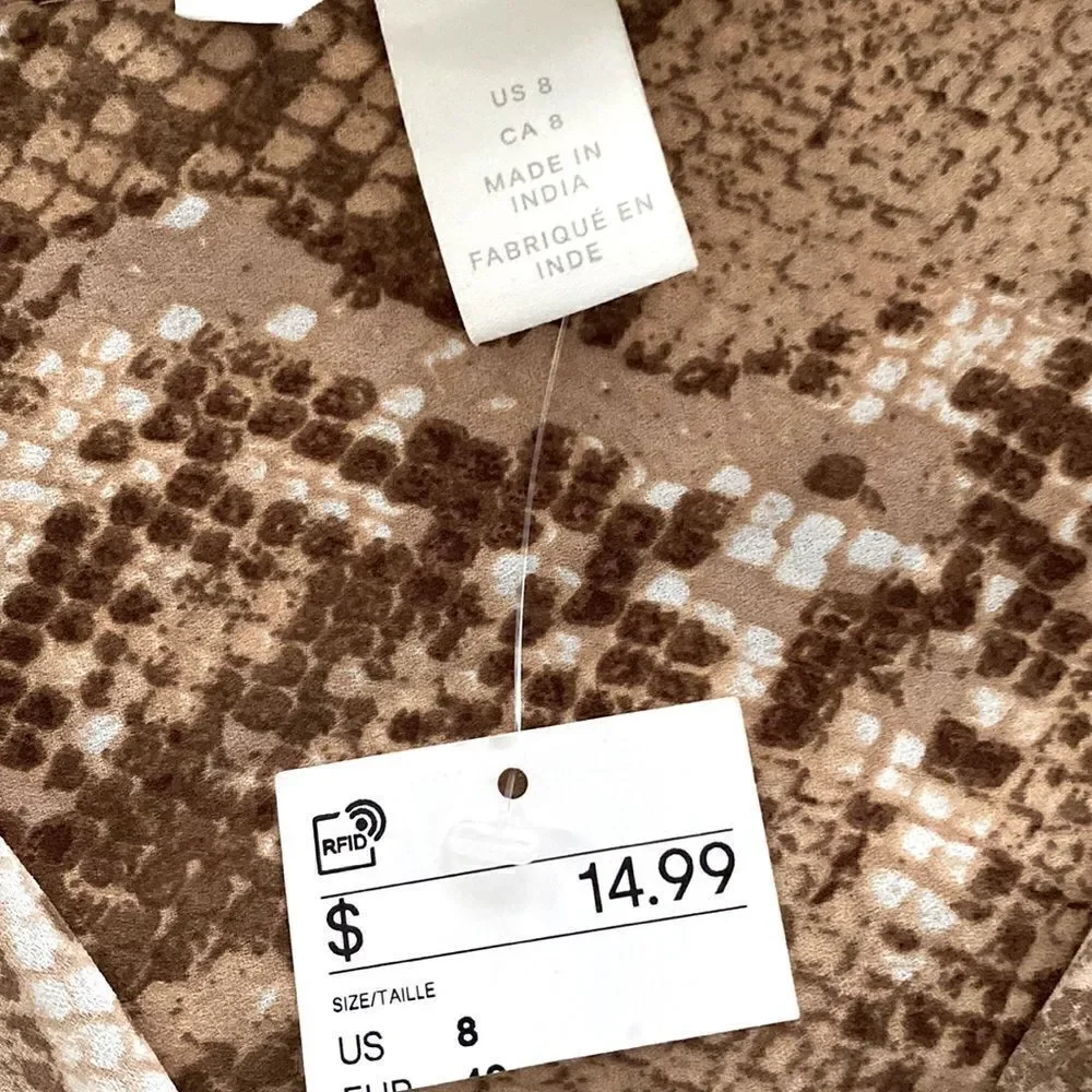 Beige/snakeskin-patterned H&M
